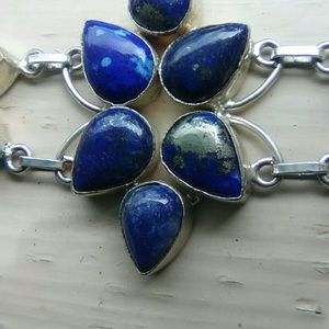 Lapis and pearl bracelet